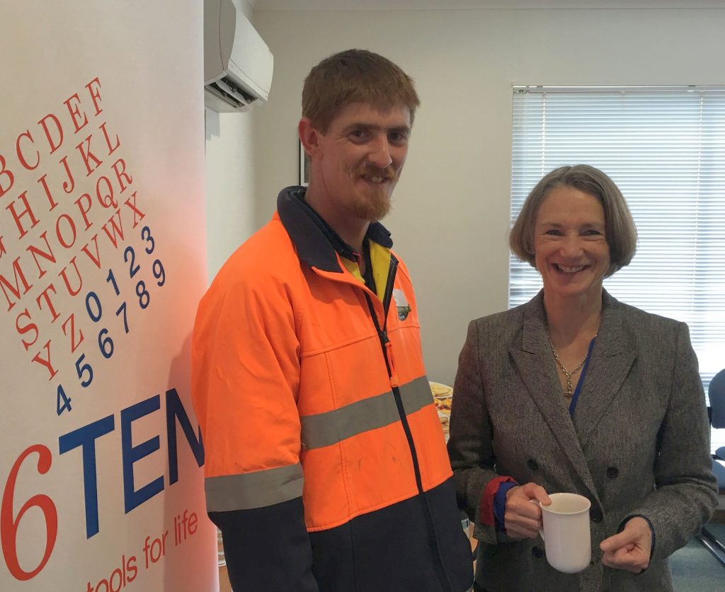 Adult learner Jade, and Governer Kate Warner