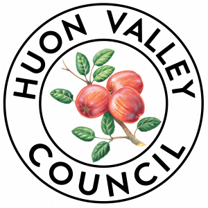 Huon Valley Council logo - graphic of apples