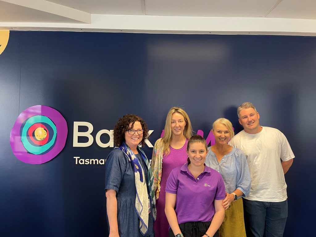 Photo of Bank of us team L-R: Fiona, Georgie, Mel, Trudi, John